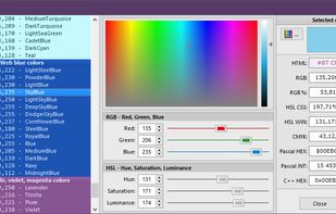 Color dialog and editor