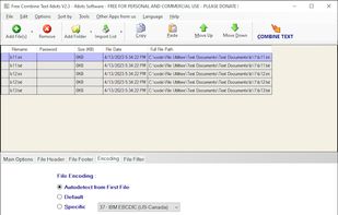 Free Combine Text Files 4dots screenshot 1