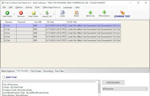 Free Combine Text Files 4dots screenshot 3