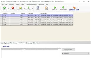 Free Combine Text Files 4dots screenshot 2