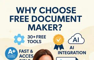Why Choose Free Document Maker?
Generate AI-powered PDFs for images, invoices, converters, and certificates. Analyze document structure, and add voice narration using our Free Document Maker’s AI tools. Everything is browser-based online, export-ready, and free forever.