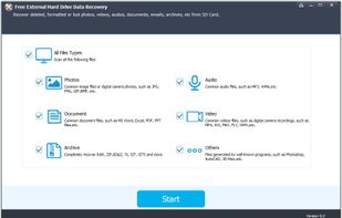 Free External Hard Drive Data Recovery screenshot 1
