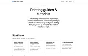 Printing guides and tutorials