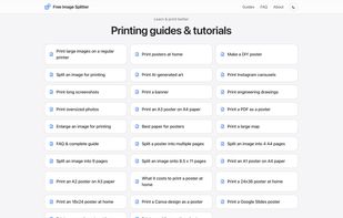 Printing Guides and tutorials
