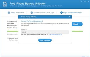 Free iPhone Backup Unlocker screenshot 1