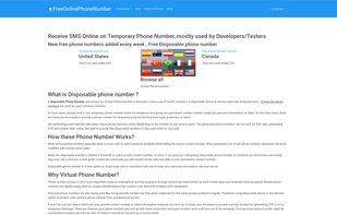 Free Online Phone Number screenshot 1