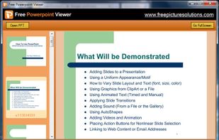 Free Powerpoint Viewer screenshot 1