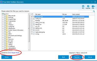 Free RAW Partition Recovery screenshot 3
