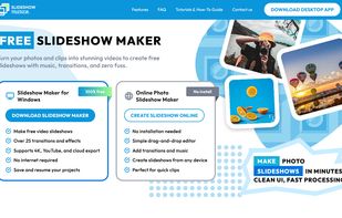 Free slideshow maker website main page