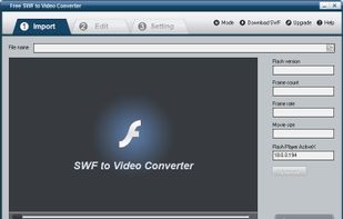Free SWF to Video Converter screenshot 1