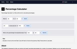 Percentage calculator