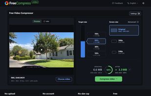 FreeCompress.video screenshot 1