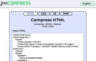 Compress or Minify HTML