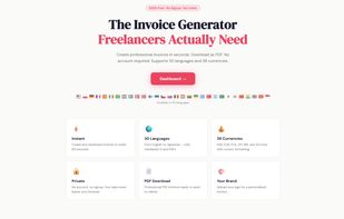30 languages, 38 currencies, instant PDF download. No signup required.