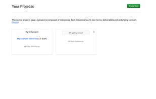 Create a project and set a milestone.