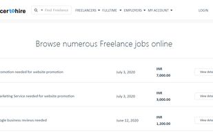 Freelancertohire.com screenshot 2