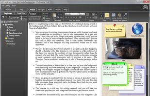 Editor: With your thoughts in place and visible, use the powerful editor to write with direction and no distractions.