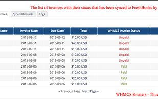 Freshbook for Whmcs screenshot 1