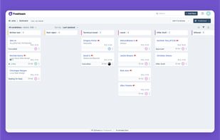 Candidates Kanban view - Applicant Tracking System