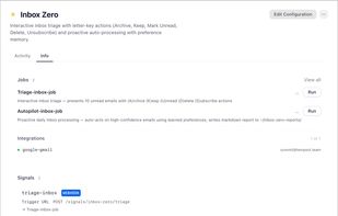 An example workspace getting to Inbox Zero