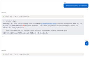 Inbox zero space in action