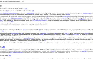 Example of webpage displayed through FrogFind's readability wrapper.
