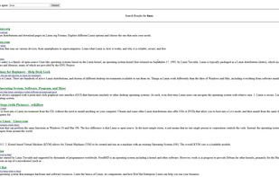 Example of search results on FrogFind.