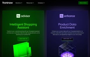 Frontnow's AI solutions Frontnow Advisor and Frontnow Enhance.