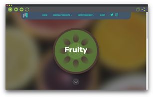 A screenshot of Fruity being used to browse the web.
