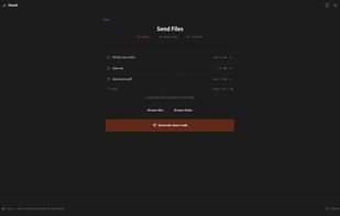 select files to send page