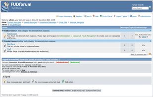 FUDforum screenshot 1
