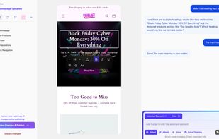 Or, use our easy point and click editor for quick changes.