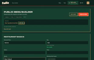 Public menu generation