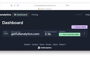 FullAnalytics's dashboard