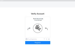 Roll the ball until the image is the right way up