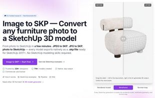 Image to SKP: turn a furniture photo into a SketchUp 3D model