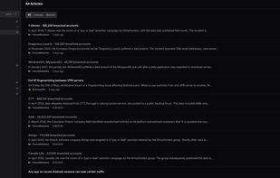 All articles, dark theme