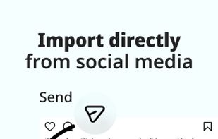 Quickly and easily import from social media