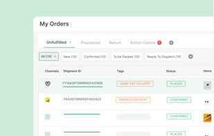 Centralized order dashboard