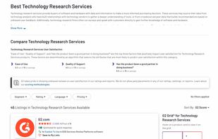 Use category grids to compare software based on Satisfaction and Market Presence
