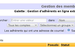 Members list filtering
