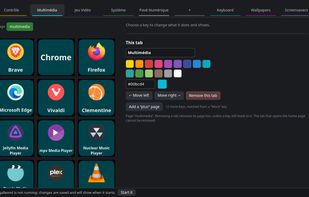 Galleon Bosun: Multimedia page with application shortcuts and icons.