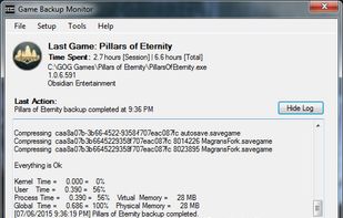 Session & total time are updated when the backup ends.