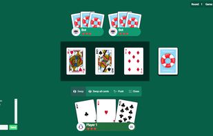 Screenshot of the card game 31