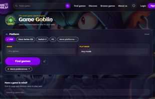 Find games by platform, genre and play mode, or search for a game you already enjoy.