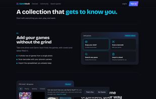 Multiple ways to add games to your collection - photo, barcode and spreadsheet upload
