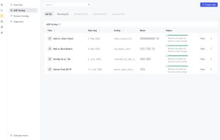 GameAnalytics provide A/B testing tools, including Remote Configs.