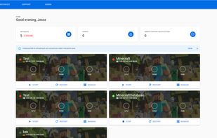 Home page, providing the user with a quick summary of what's happening