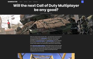 A news article about Call of Duty: Modern Warfare.
