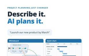 Describe your project and GamePlan's AI turns it into a schedule in seconds.